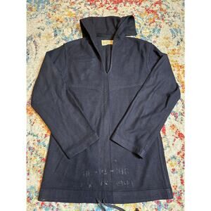 Vintage WWII US Navy Sailor Cracker Jack Uniform Shirt Flap Collar Small Seabees